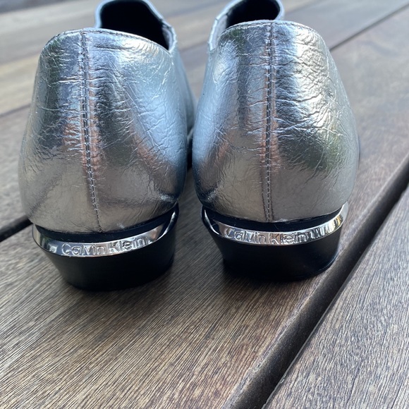 Calvin Klein New Silver Booties Cowboy Boots Western Women Size 6.5M Pointed Toe - Picture 5 of 11